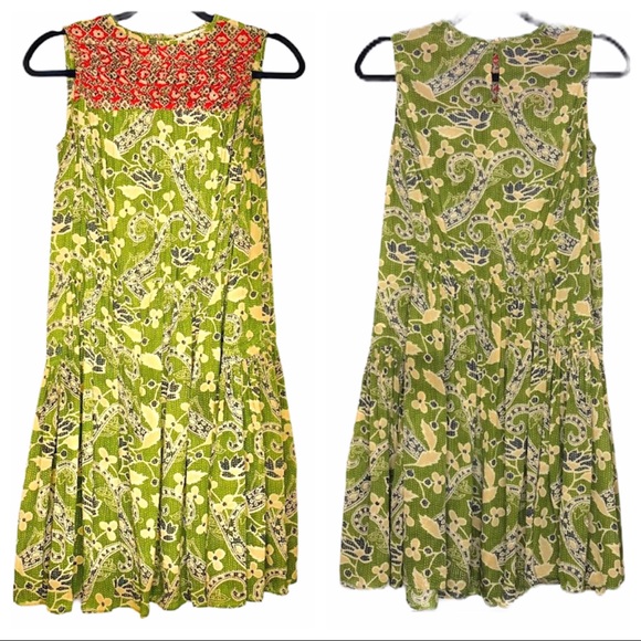 Label Ritu Kumar Dresses & Skirts - Label Ritu Kumar Paisley Drop Waist Pleated Dress